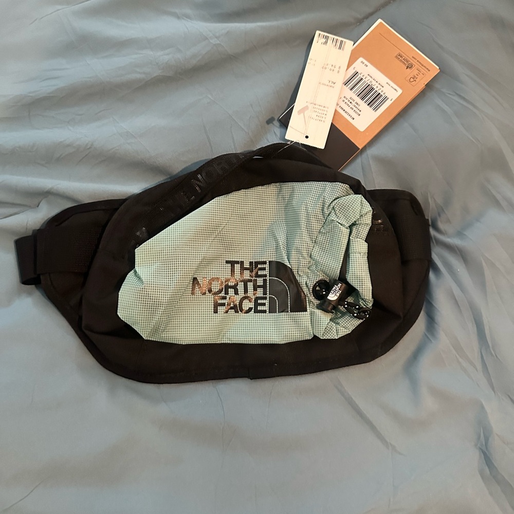 The North Face Black and Green Belt Bag